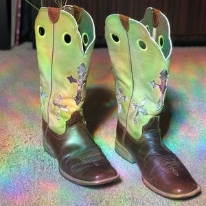 Ariat green western cowgirl boots